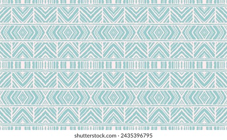 Diagonal ikat stripes. Zigzag pattern seamless. Geometric chevron abstract illustration, wallpaper. Tribal ethnic vector texture. Aztec style. Folk embroidery. Indian, Scandinavian, African rug.