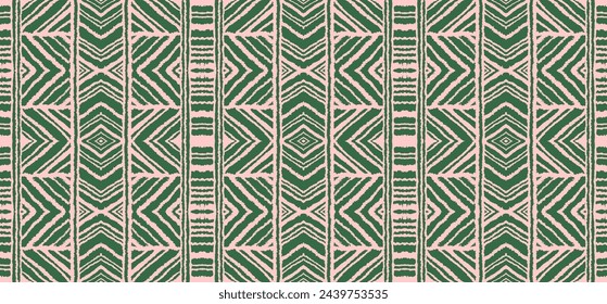 Diagonal ikat stripes. Zigzag pattern seamless. Geometric chevron abstract illustration, wallpaper. Tribal ethnic vector texture. Aztec style. Folk embroidery. Indian, Scandinavian, African rug.