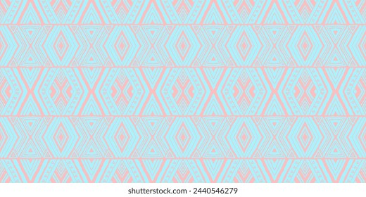 Diagonal ikat stripes. Zigzag pattern seamless. Geometric chevron abstract illustration, wallpaper. Tribal ethnic vector texture. Aztec style. Folk embroidery. Indian, Scandinavian, African rug.