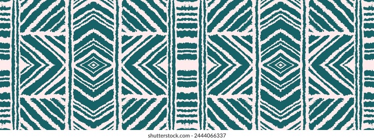 Rayas diagonales de ikat. Patrón en zigzag sin fisuras. Ilustración abstracta de chevron geométrico, papel pintado. Textura de vector étnico tribal. Estilo azteca. Bordado popular. Alfombra india, escandinava, africana.