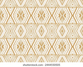 Diagonal ikat stripes. Zigzag pattern seamless. Geometric chevron abstract illustration, wallpaper. Tribal ethnic vector texture. Aztec style. Folk embroidery. Indian, Scandinavian, African rug.