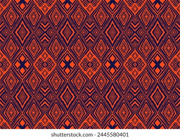Diagonal ikat stripes. Zigzag pattern seamless. Geometric chevron abstract illustration, wallpaper. Tribal ethnic vector texture. Aztec style. Folk embroidery. Indian, Scandinavian, African rug.
