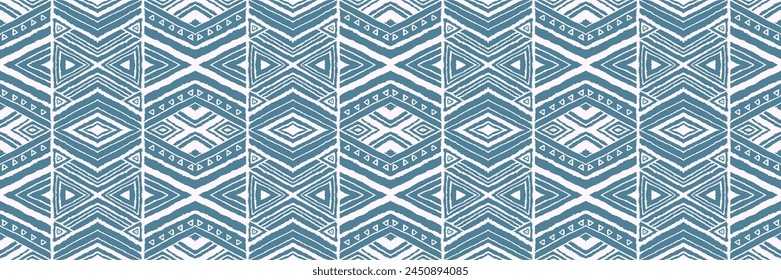 Diagonal ikat stripes. Zigzag pattern seamless. Geometric chevron abstract illustration, wallpaper. Tribal ethnic vector texture. Aztec style. Folk embroidery. Indian, Scandinavian, African rug.