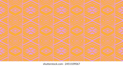 Diagonal ikat stripes. Zigzag pattern seamless. Geometric chevron abstract illustration, wallpaper. Tribal ethnic vector texture. Aztec style. Folk embroidery. Indian, Scandinavian, African rug.