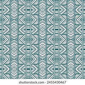 Diagonal ikat stripes. Zigzag pattern seamless. Geometric chevron abstract illustration, wallpaper. Tribal ethnic vector texture. Aztec style. Folk embroidery. Indian, Scandinavian, African rug.