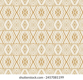 Rayas diagonales de ikat. Patrón en zigzag sin fisuras. Ilustración abstracta de chevron geométrico, Fondo de pantalla. Textura de Vector étnico tribal. Estilo azteca. Bordado de Folk. Alfombra india, escandinava, africana.