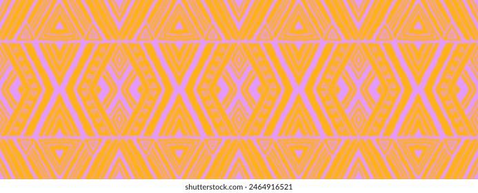 Diagonal ikat stripes. Zigzag pattern seamless. Geometric chevron abstract illustration, wallpaper. Tribal ethnic vector texture. Aztec style. Folk embroidery. Indian, Scandinavian, African rug.