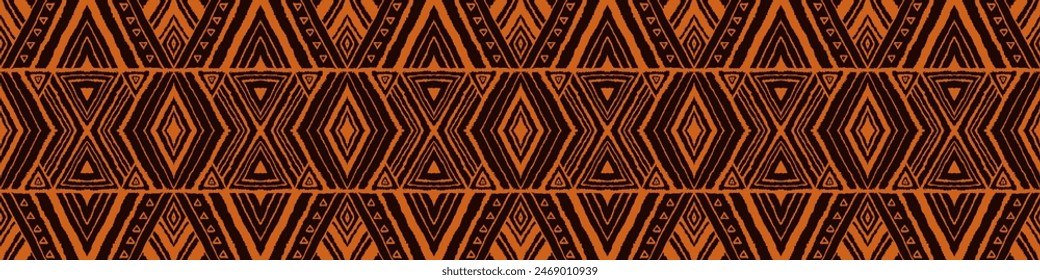 Diagonal ikat stripes. Zigzag pattern seamless. Geometric chevron abstract illustration, wallpaper. Tribal ethnic vector texture. Aztec style. Folk embroidery. Indian, Scandinavian, African rug.
