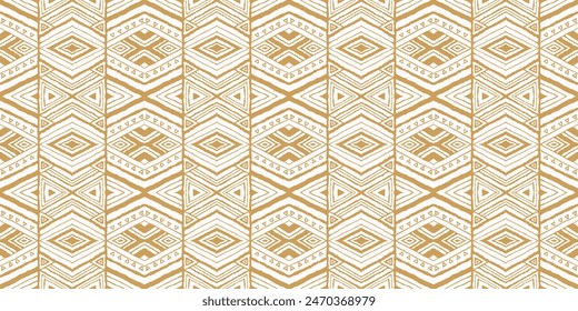 Diagonal ikat stripes. Zigzag pattern seamless. Geometric chevron abstract illustration, wallpaper. Tribal ethnic vector texture. Aztec style. Folk embroidery. Indian, Scandinavian, African rug.
