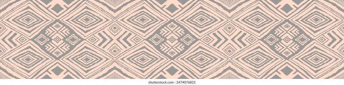 Diagonal ikat stripes. Zigzag pattern seamless. Geometric chevron abstract illustration, wallpaper. Tribal ethnic vector texture. Aztec style. Folk embroidery. Indian, Scandinavian, African rug.