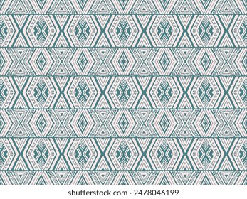 Diagonal ikat stripes. Zigzag pattern seamless. Geometric chevron abstract illustration, wallpaper. Tribal ethnic vector texture. Aztec style. Folk embroidery. Indian, Scandinavian, African rug.