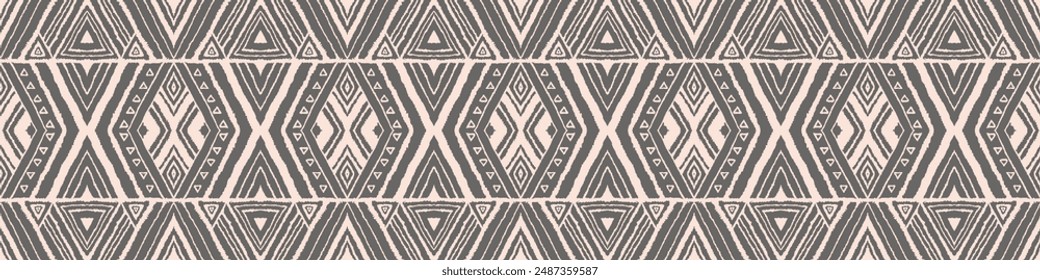 Diagonal ikat stripes. Zigzag pattern seamless. Geometric chevron abstract illustration, wallpaper. Tribal ethnic vector texture. Aztec style. Folk embroidery. Indian, Scandinavian, African rug.