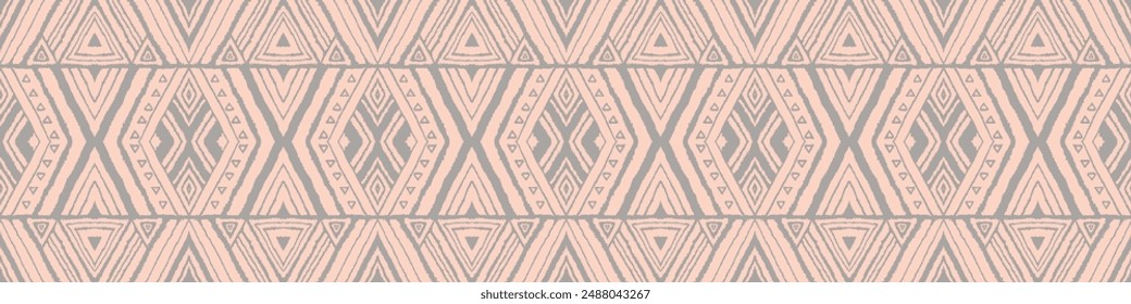 Diagonal ikat stripes. Zigzag pattern seamless. Geometric chevron abstract illustration, wallpaper. Tribal ethnic vector texture. Aztec style. Folk embroidery. Indian, Scandinavian, African rug.
