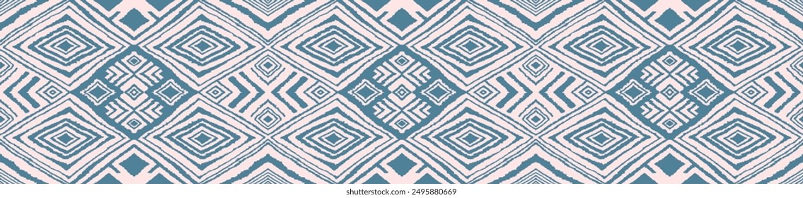 Diagonal ikat stripes. Zigzag pattern seamless. Geometric chevron abstract illustration, wallpaper. Tribal ethnic vector texture. Aztec style. Folk embroidery. Indian, Scandinavian, African rug.