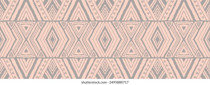 Diagonal ikat stripes. Zigzag pattern seamless. Geometric chevron abstract illustration, wallpaper. Tribal ethnic vector texture. Aztec style. Folk embroidery. Indian, Scandinavian, African rug.