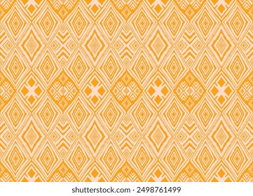 Diagonal ikat stripes. Zigzag pattern seamless. Geometric chevron abstract illustration, wallpaper. Tribal ethnic vector texture. Aztec style. Folk embroidery. Indian, Scandinavian, African rug.