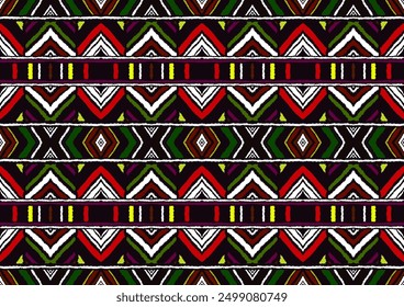 Diagonal ikat stripes. Zigzag pattern seamless. Geometric chevron abstract illustration, wallpaper. Tribal ethnic vector texture. Aztec style. Folk embroidery. Indian, Scandinavian, African rug.