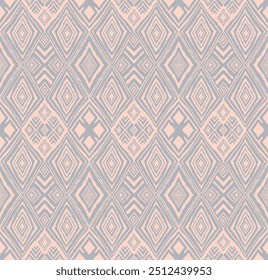 Rayas ikat diagonales. Patrón de zigzag sin costuras. Ilustración abstracta geométrica del chevron, Fondo de pantalla. Textura de Vector étnico tribal. Estilo azteca. Bordado de Folk. Alfombra india, escandinava, africana.