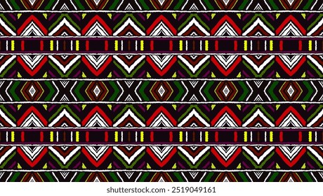 Diagonal ikat stripes. Zigzag pattern seamless. Geometric chevron abstract illustration, wallpaper. Tribal ethnic vector texture. Aztec style. Folk embroidery. Indian, Scandinavian, African rug.