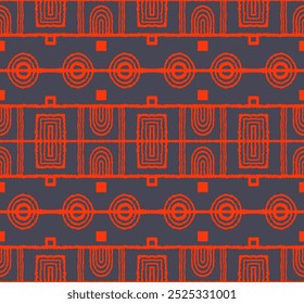 Diagonal ikat stripes. Zigzag pattern seamless. Geometric chevron abstract illustration, wallpaper. Tribal ethnic vector texture. Aztec style. Folk embroidery. Indian, Scandinavian, African rug.