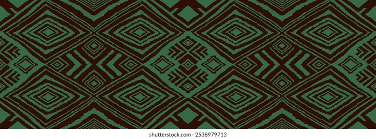 Diagonal ikat stripes. Zigzag pattern seamless. Geometric chevron abstract illustration, wallpaper. Tribal ethnic vector texture. Aztec style. Folk embroidery. Indian, Scandinavian, African rug.