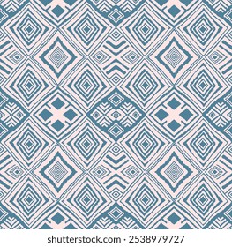 Diagonal ikat stripes. Zigzag pattern seamless. Geometric chevron abstract illustration, wallpaper. Tribal ethnic vector texture. Aztec style. Folk embroidery. Indian, Scandinavian, African rug.
