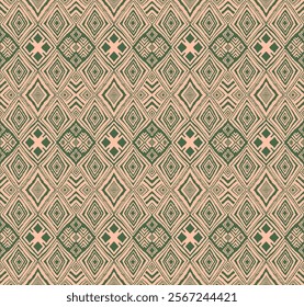 Diagonal ikat stripes. Zigzag pattern seamless. Geometric chevron abstract illustration, wallpaper. Tribal ethnic vector texture. Aztec style. Folk embroidery. Indian, Scandinavian, African rug.