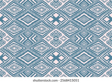 Diagonal ikat stripes. Zigzag pattern seamless. Geometric chevron abstract illustration, wallpaper. Tribal ethnic vector texture. Aztec style. Folk embroidery. Indian, Scandinavian, African rug.