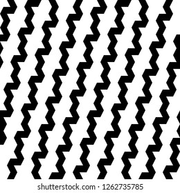 Diagonal jagged lines pattern. Linear backdrop. Geometric ornament. Modern background.Zigzag motif. Digital paper, textile print, web design. Seamless vector