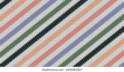 Diagonal knitting design, Festive Sweater Design, Seamless Knitted Pattern