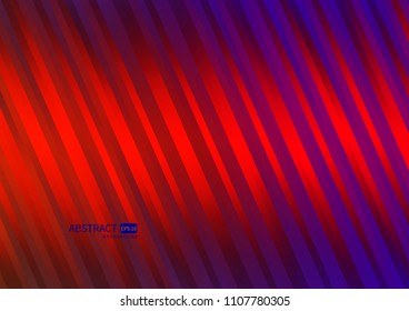 Diagonal light orange lines and shapes on a purple background. Vector illustration. Geometrical abstraction.