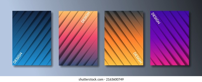 Diagonal line gradient for cover, brochure, poster