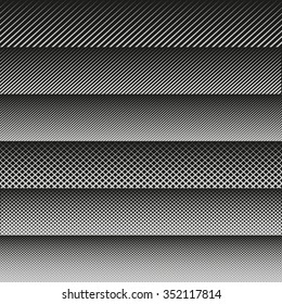Diagonal line. Gradient. Strips. Circuit. The sequence of lines. Fence. Vector illustration for print design, outdoor advertising, interior decoration. Template for cutting.