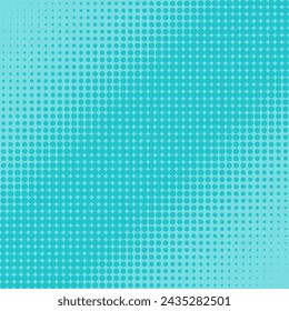Diagonal line halftone dot blue pattern. An angled arrangement of circular shapes.