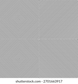 Linha diagonal, quadrado óptico, branco preto abstrato moderno, verificar a ilustração vetor padrão sem costura, fundo de simetria de azulejos geométricos mínimos.