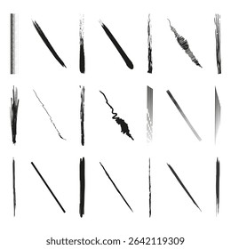 Diagonal line pattern set. Black white stripe design. Vector geometric texture. Abstract linear background.