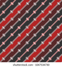 Diagonal line with squares, seamless tech pattern background