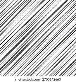 Diagonal line stripes. Abstract grunge pattern. Rough drawn Vector. Monochrome texture background