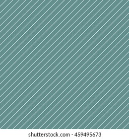 Diagonal lined seamless pattern. Repeating texture with white thin parallel straight lines on green tint background. Vector illustration.