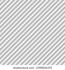 Diagonal lines abstract on white background. Seamless surface pattern design with linear ornament. Angled straight stripes motif. Slanted pinstripe. Striped digital paper for print. 