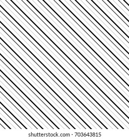 Diagonal lines abstract on white background. Seamless surface pattern design with linear ornament. Angled straight stripes motif. Slanted pinstripe. Striped digital paper for print. Regimental vector.