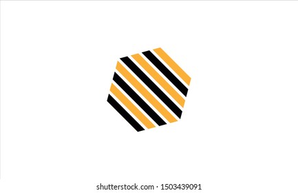 Diagonal lines beehive vector logo