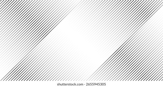 Líneas diagonales grises sobre fondo blanco, rejilla de rayas, patrón de malla con guiones. eps10