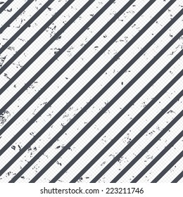 Diagonal lines with grunge pattern background. Abstract wallpaper with stripes or curves. Grid lines texture. Cells repeating pattern. White background. Vector