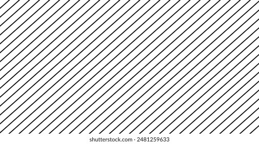 Diagonal lines on white background. Rows of slanted black lines. Stripes grid. 