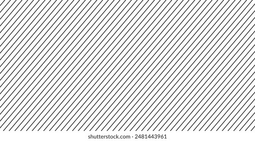 Diagonal lines on white background. Rows of slanted black lines. Stripes grid. 