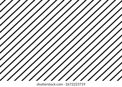 Líneas diagonales sobre fondo blanco. Filas de líneas negras inclinadas. Rejilla de rayas. Ilustración vectorial.