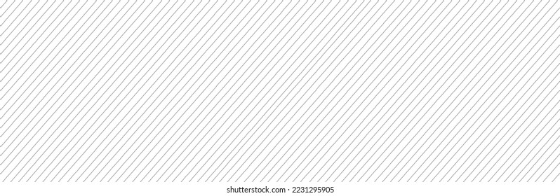 Diagonal lines pattern on white background. Straight lines pattern for backdrop and wallpaper template. Realistic lines with repeat stripes texture. Simple geometric background, vector illustration