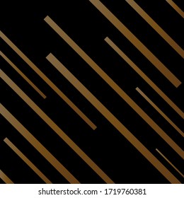 Diagonal lines random of pattern vector. Design stripe gold on black background. Design print for illustration, texture, textile, wallpaper, background. Set 2