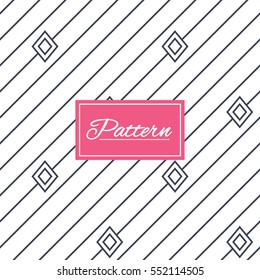 Diagonal lines with rhombus texture. Stripped geometric seamless pattern. Modern repeating stylish texture. Abstract minimal pattern background. Vector